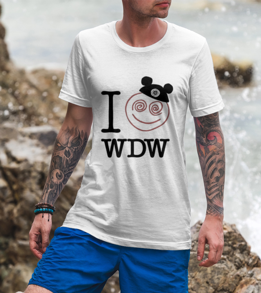 I Love WDW Smiley Face With Mouse Ears Lostbrostradingco T-Shirt