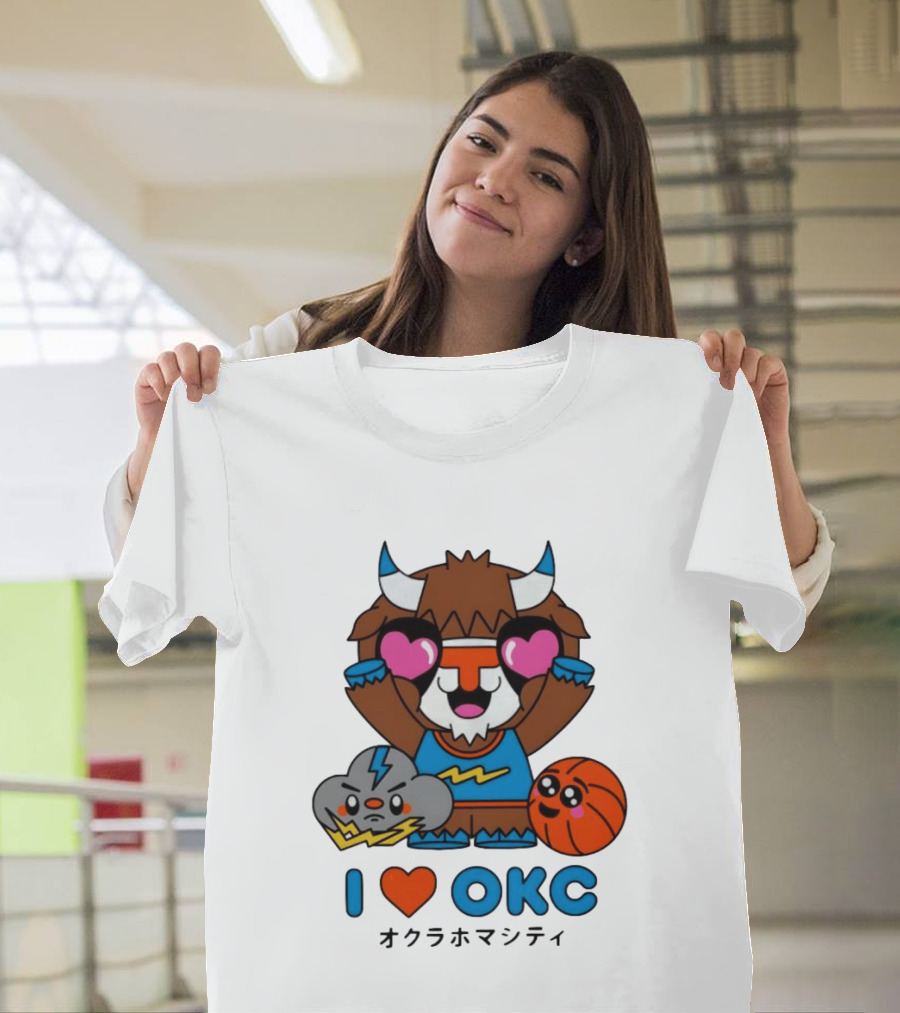 Oklahoma City Thunder Love OKC Basketball Thunderbolt T-Shirt