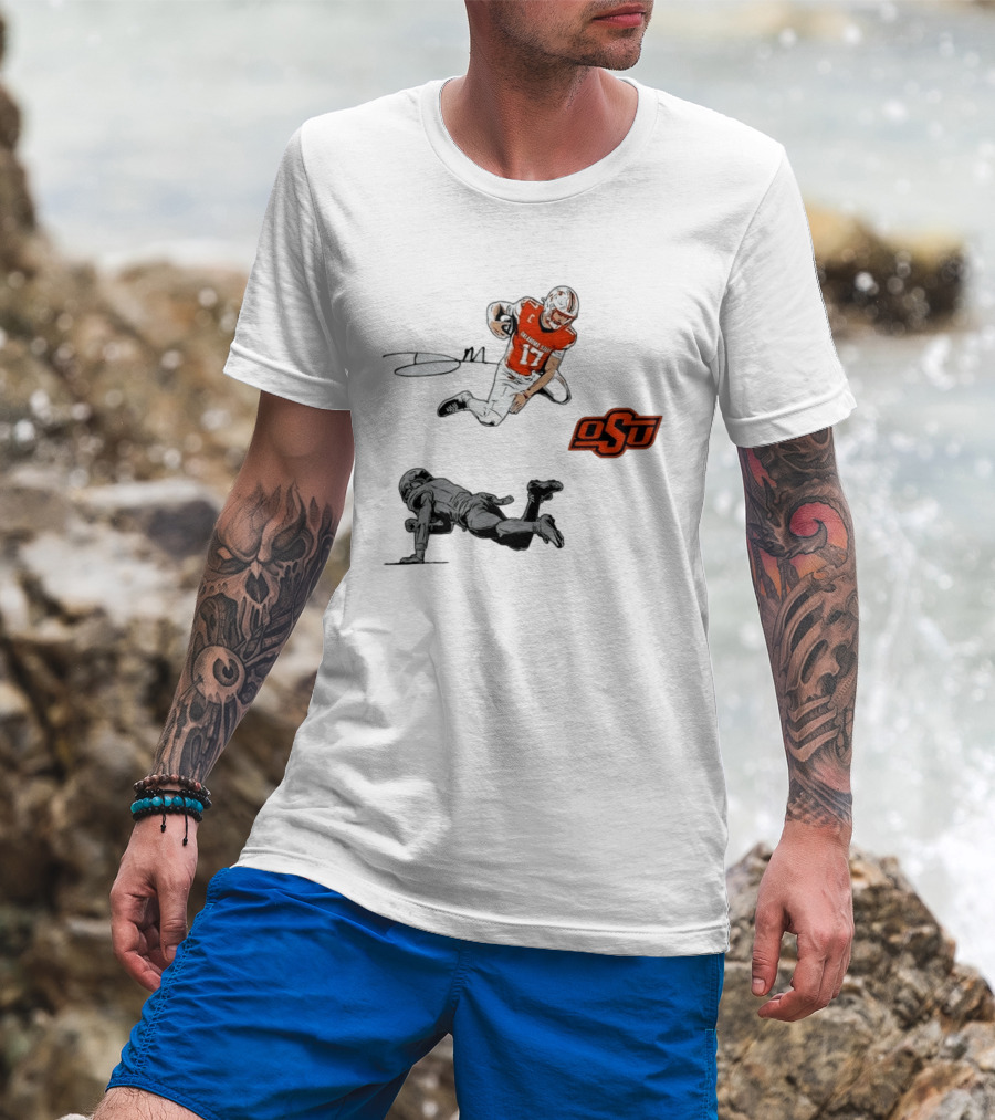 Oklahoma State Cowboys Football Drew Mestemaker Air Mesty OSU Quarterback 17 T-Shirt