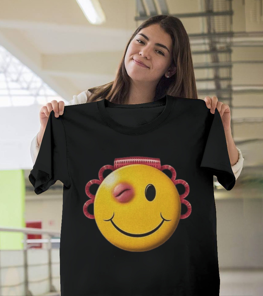 A$AP Rocky Don't Be Dumb Tour Smiley Face With Winking Eye And Red Rope Details T-Shirt