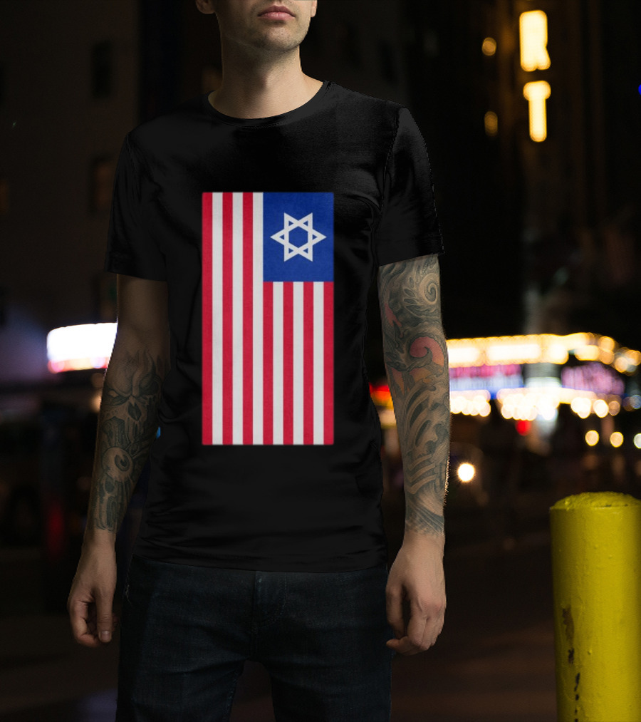 Hyde Force Store Very Serious Marine Casualty USA Israel Flag T-Shirt