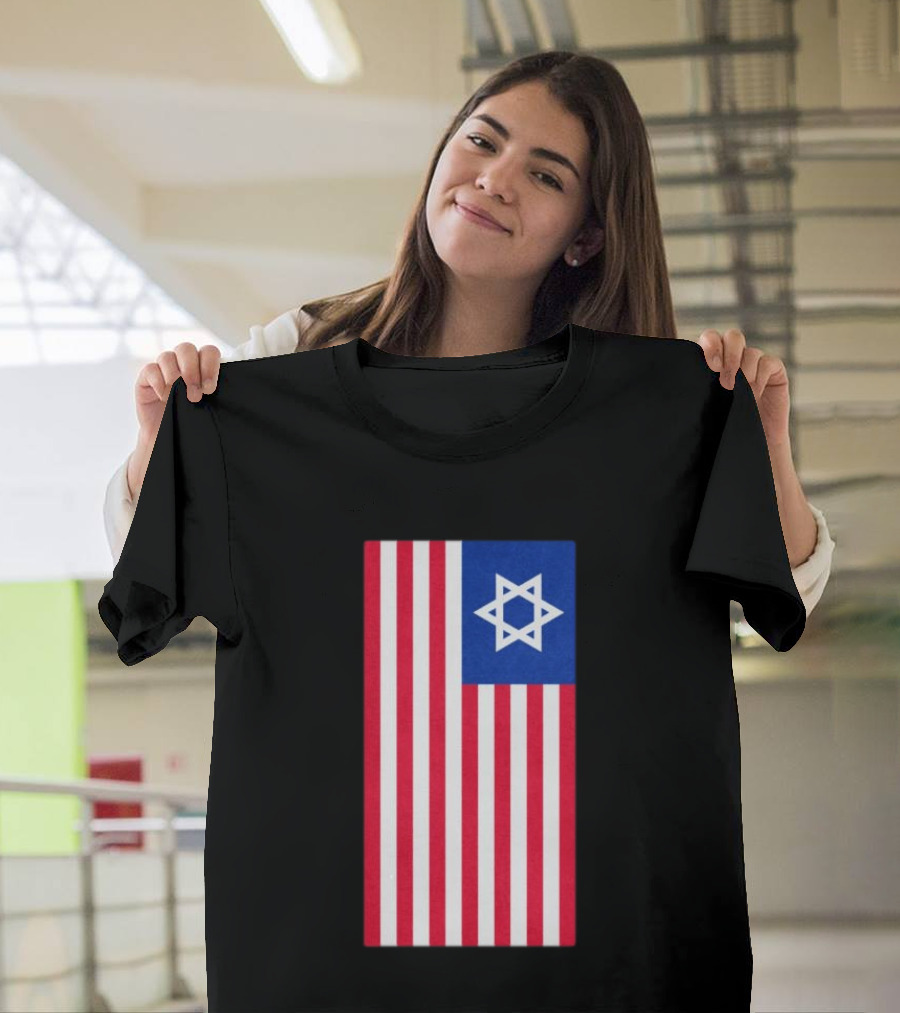 Hyde Force Store Very Serious Marine Casualty USA Israel Flag T-Shirt