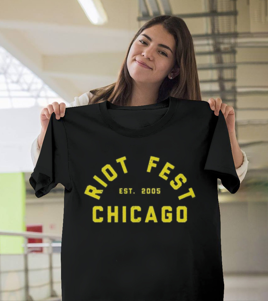 Riot Fest Chicago Est 2005 Yellow Lineup 2026 Riot Brand Store T-Shirt