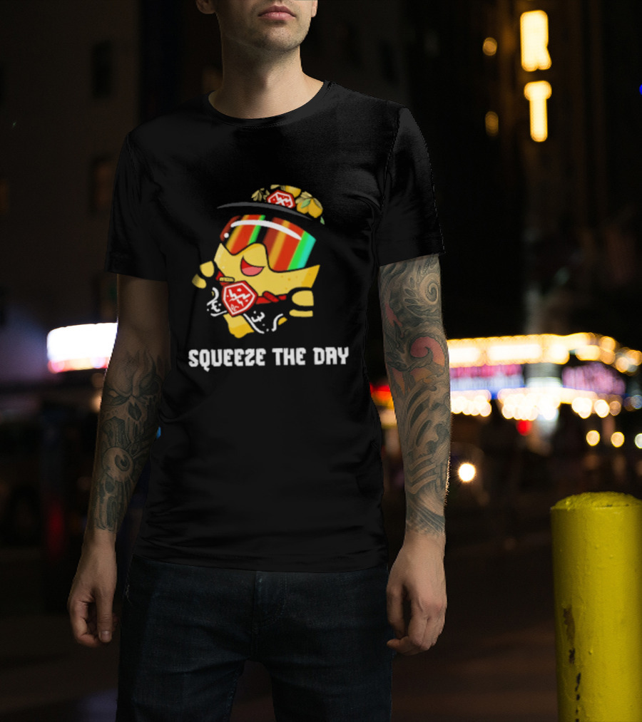 Lemon Guy Squeeze The Day Sunglasses Cool Vibe T-Shirt