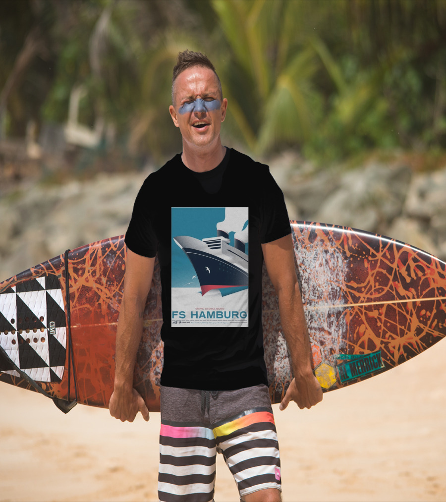 FS Hamburg Graphic Elegance Aboard Travel Maritime T-Shirt