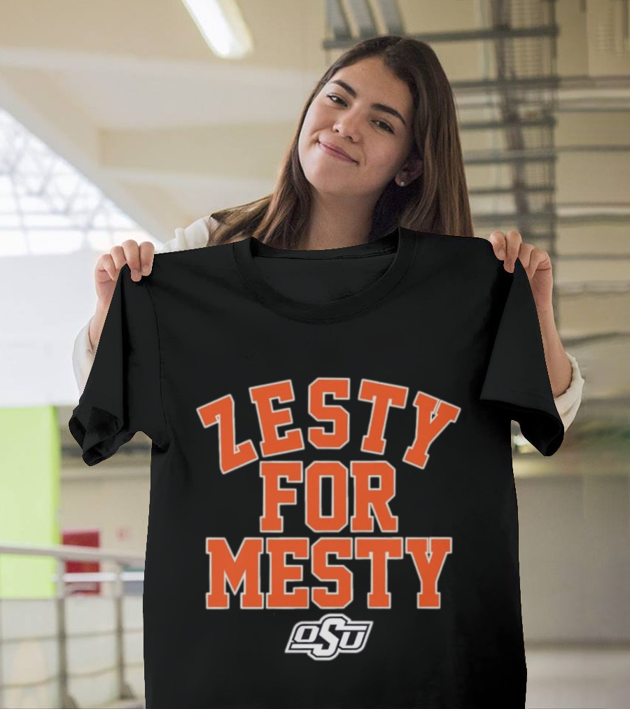 Oklahoma State Cowboys Zesty For Mesty OSU Football T-Shirt