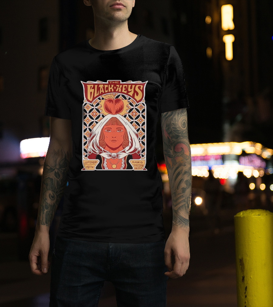 The Black Keys Peaches N Kream World Tour 2026 Madrid Movistar Arena September 13th T-Shirt
