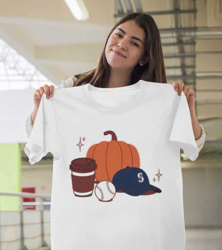 Mariners Pumpkinpalooza Coffee Baseball Cap Pumpkin T-Shirt