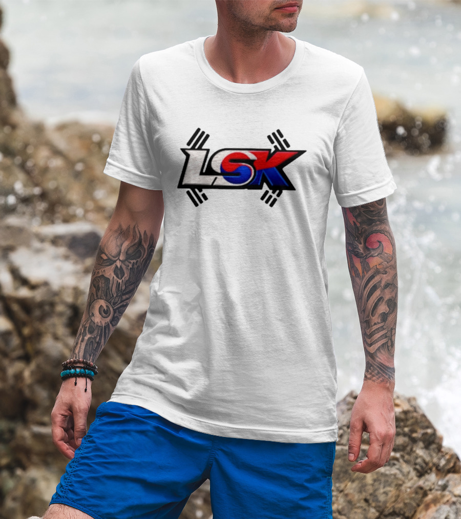 LSK Korean Flag Trey Jordan Weightlifting T-Shirt