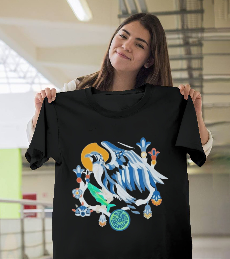 2026 Seahawks Latino Heritage Seahawks Bird Aztec T-Shirt