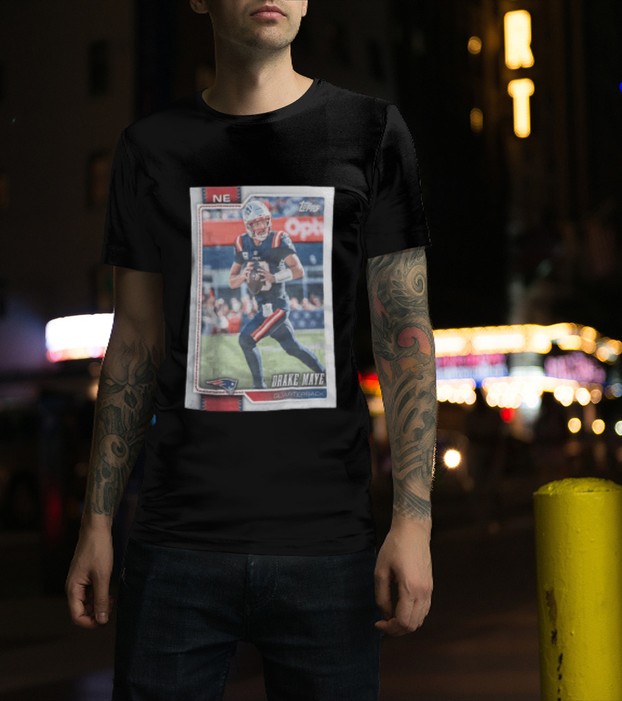 2026 Topps Football NE Drake Maye Quarterback Patriots T-Shirt
