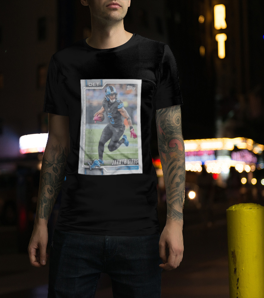 DET 2026 Topps Jahmyr Gibbs Detroit Lions Running Back T-Shirt