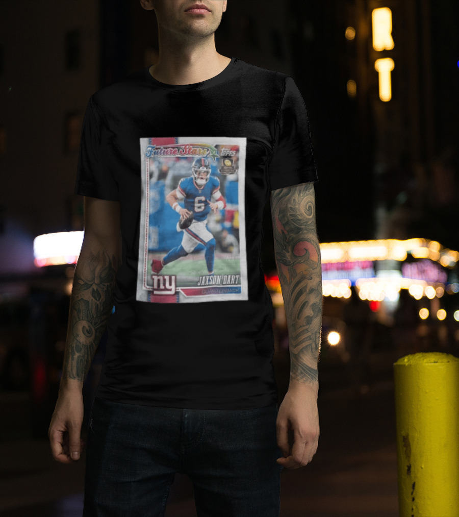 2026 Topps Future Stars Jaxson Dart New York Giants Quarterback T-Shirt