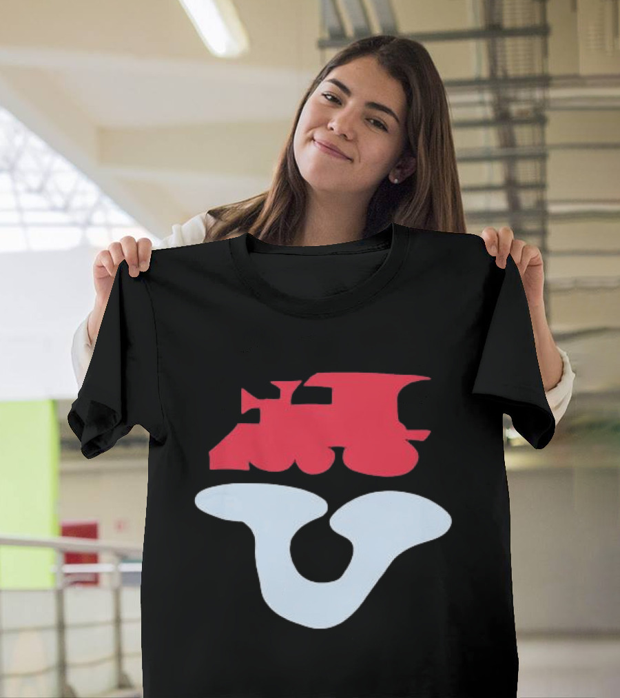 Dover Street Market Store Shop Cdg Red Train Blue Shape T-Shirt