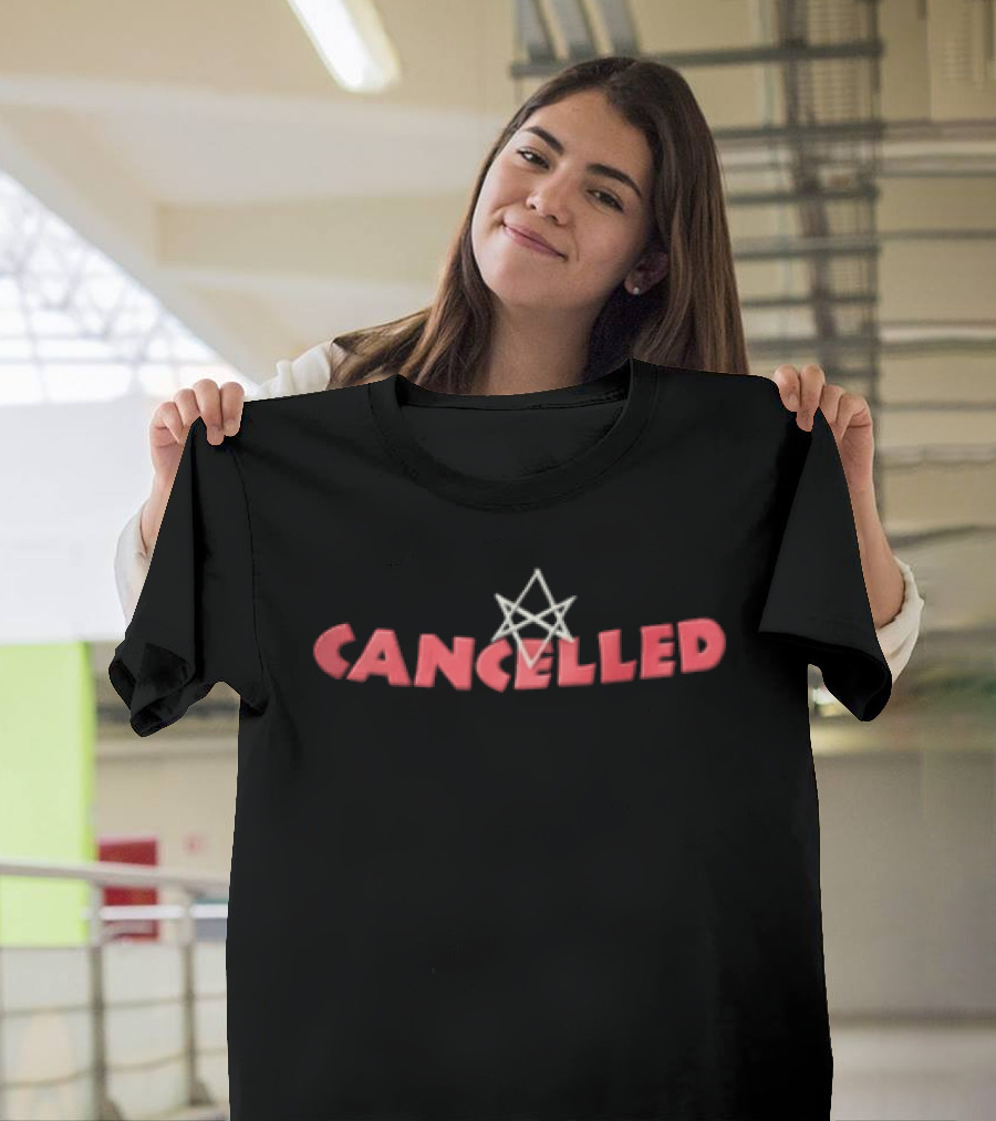 Cancelled Red Unicursal Hexagram Silver Star T-Shirt