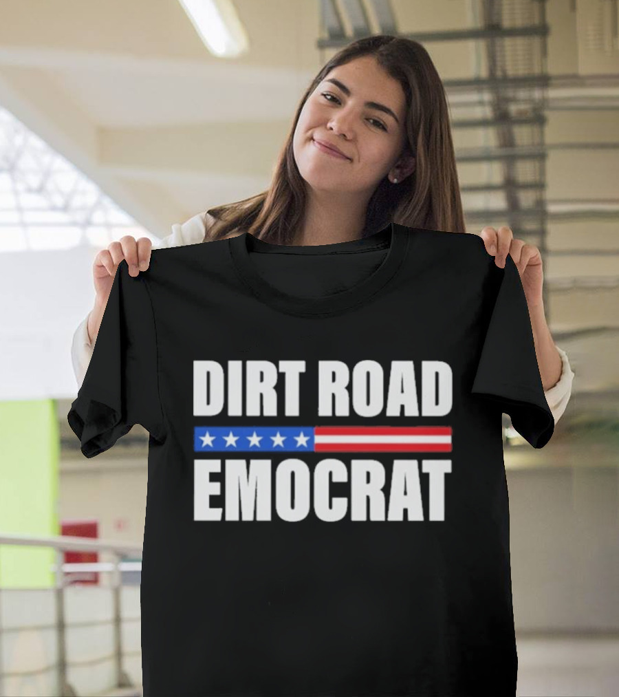 Dirt Road Democrat American Flag Stars Stripes T-Shirt