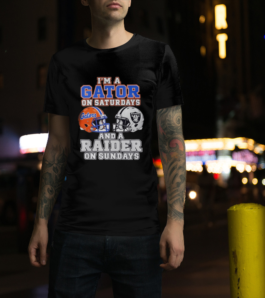 Gator Football Saturdays Raider Football Sundays T-Shirt