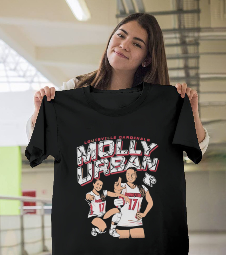 Molly Urban Louisville Cardinals Volleyball Number 17 T-Shirt