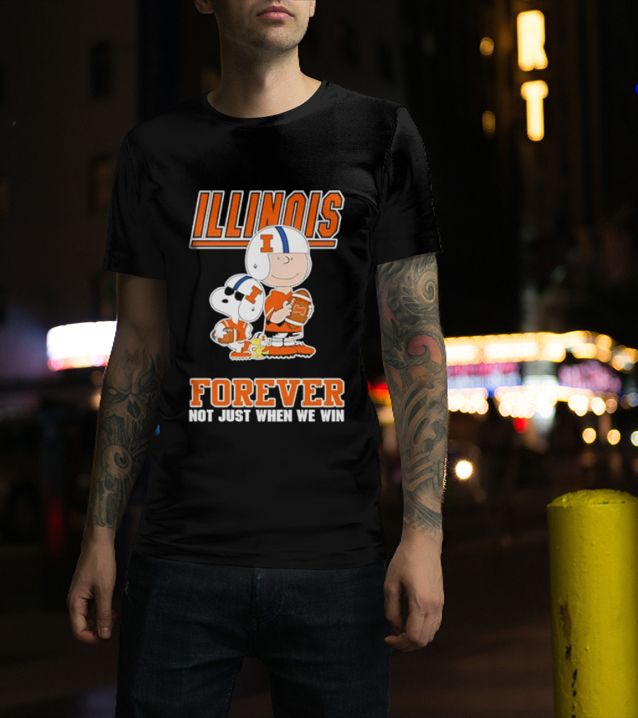 Illinois Fighting Illini Charlie Brown Forever Not Just When We Win T-Shirt