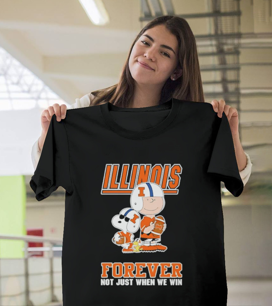 Illinois Fighting Illini Charlie Brown Forever Not Just When We Win T-Shirt