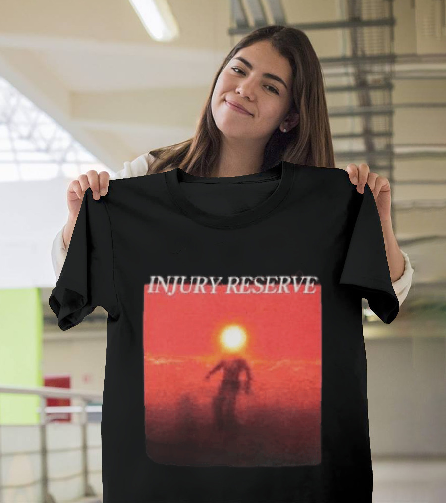 INJURY RESERVE Album Cover Red Sun Scene T-Shirt