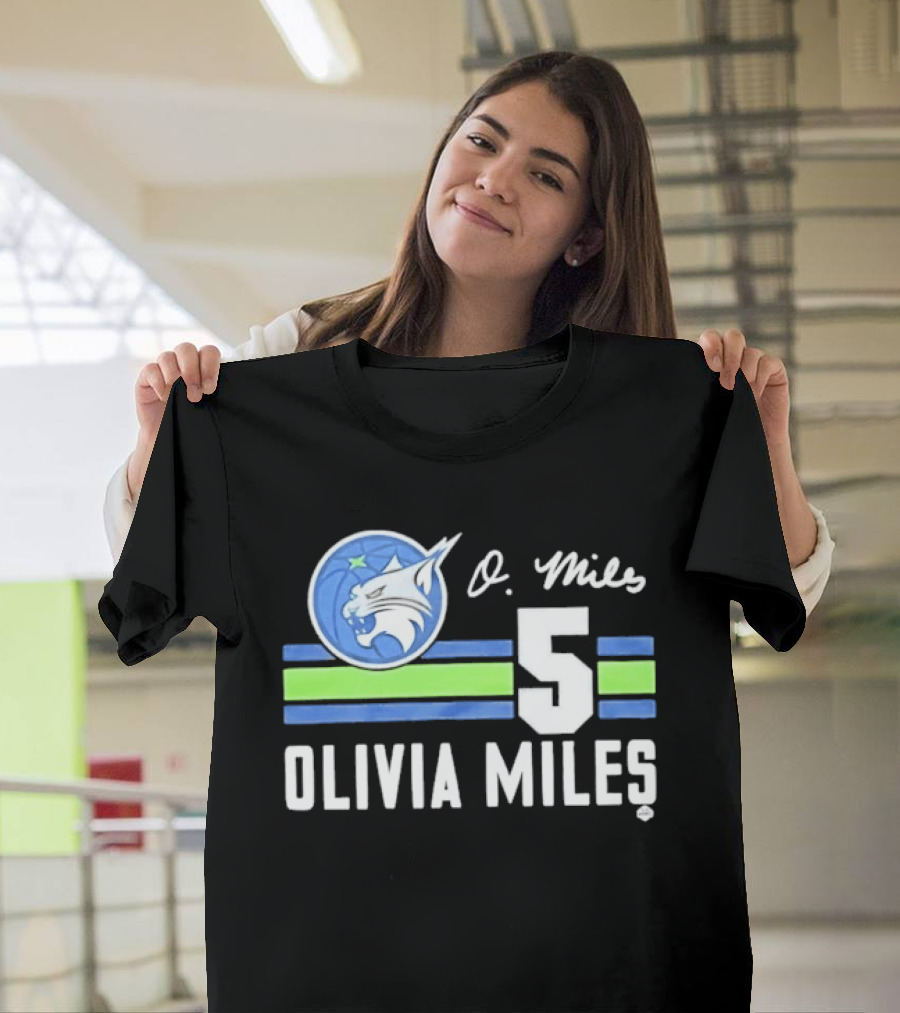 Minnesota Lynx Olivia Miles 5 WNBA Basketball Fan Gear T-Shirt