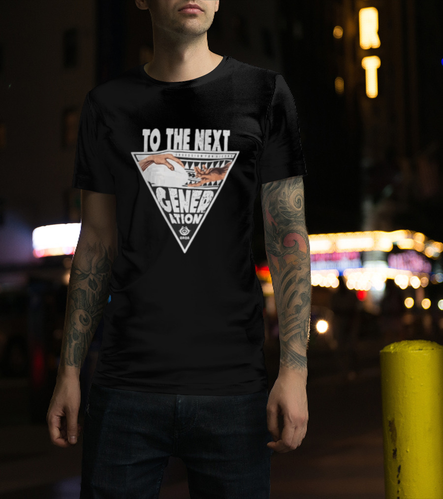 Qaqa To The Next Generation Passing Rugby Ball Inverted Triangle Distressed T-Shirt