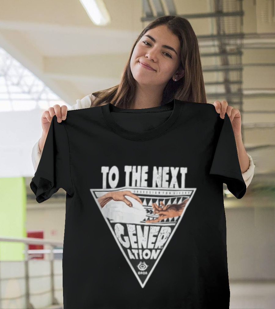 Qaqa To The Next Generation Passing Rugby Ball Inverted Triangle Distressed T-Shirt