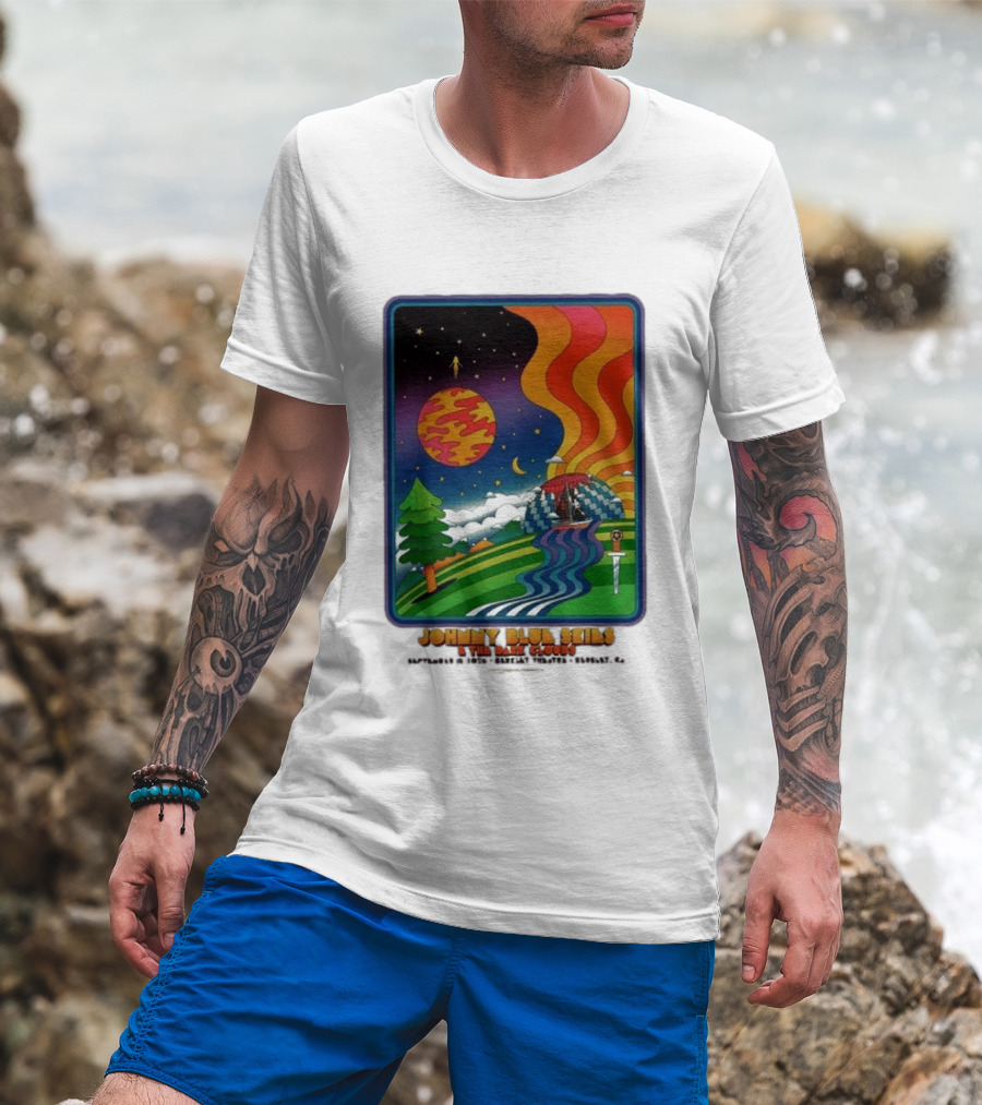 Johnny Blue Skies And The Dark Clouds Greek Theatre Berkeley CA September 15 2026 Event Psychedelic T-Shirt