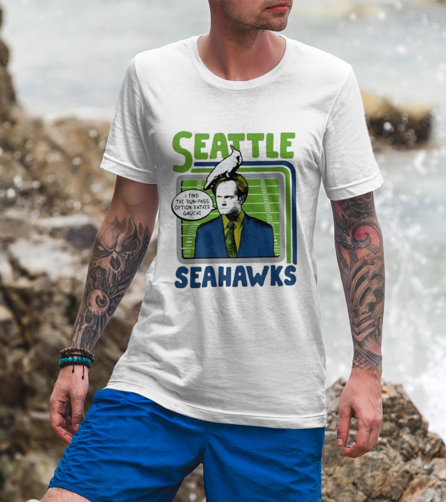 Kelsey Grammer Seahawks Run Pass Option Gauche T-Shirt