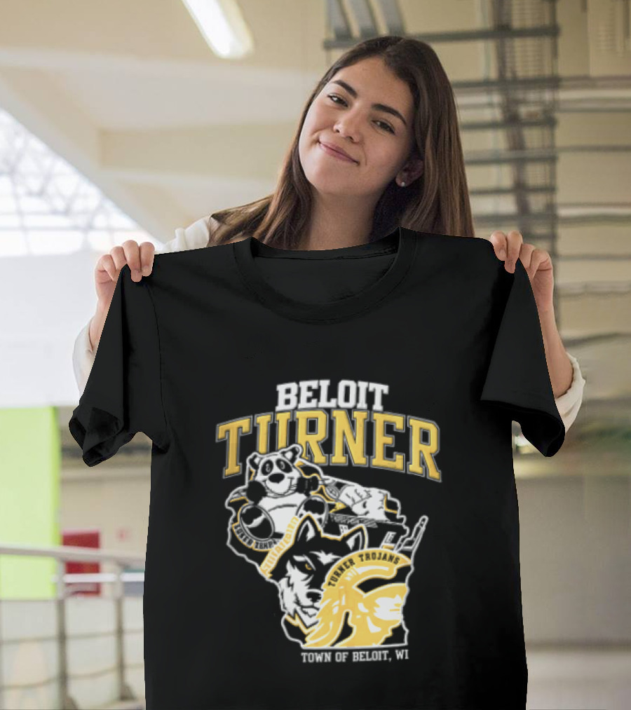 Beloit Turner Trojans Wisconsin Mascots Wolf Trojan Town Of Beloit WI T-Shirt