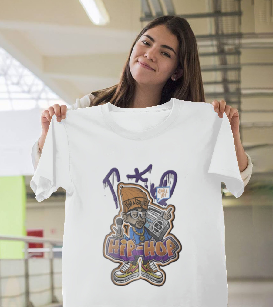 TKO Killa Style Chill Yo Hip Hop Cartoon Boombox Microphone T-Shirt