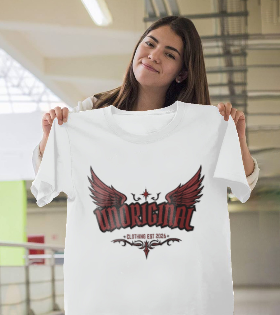 Unoriginal Clothing Est 2026 Red Wings Star Tribal Flourishes T-Shirt