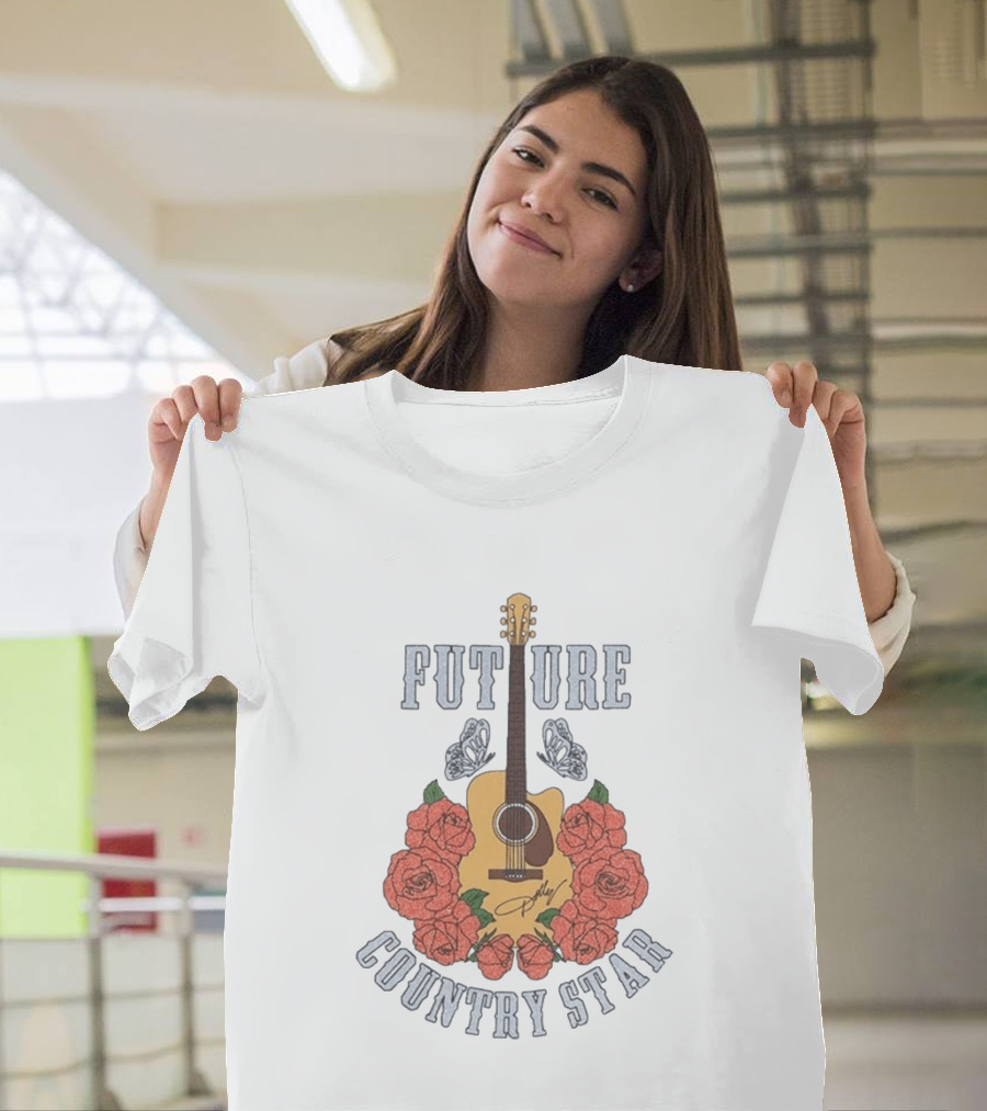 Future Country Star Dolly Parton 2026 Roses Guitar T-Shirt