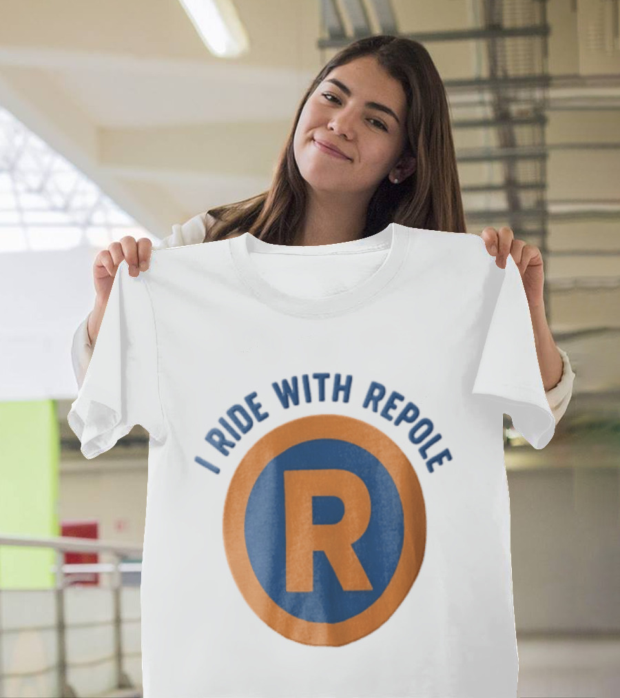 I Ride With Repole Blue Orange Ring R T-Shirt