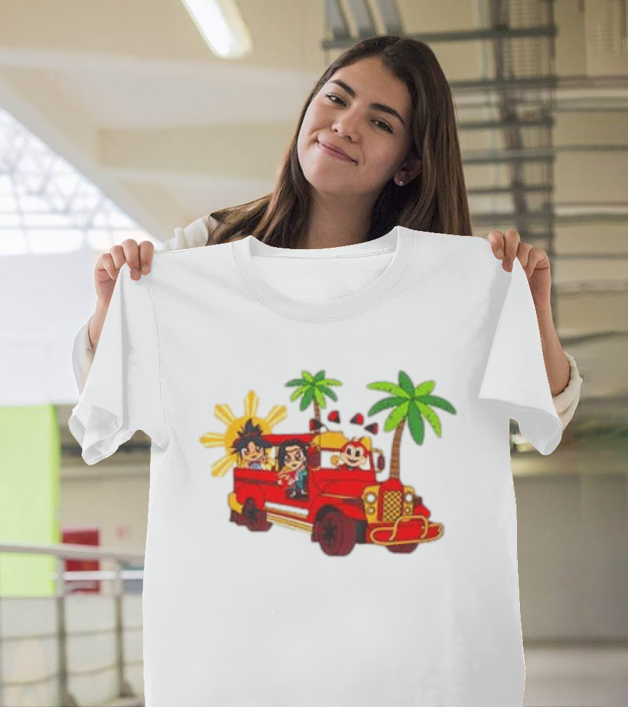 Jollibee Foods Store Jeepney Adventure Jollibee X Forgotten Island Collaboration T-Shirt