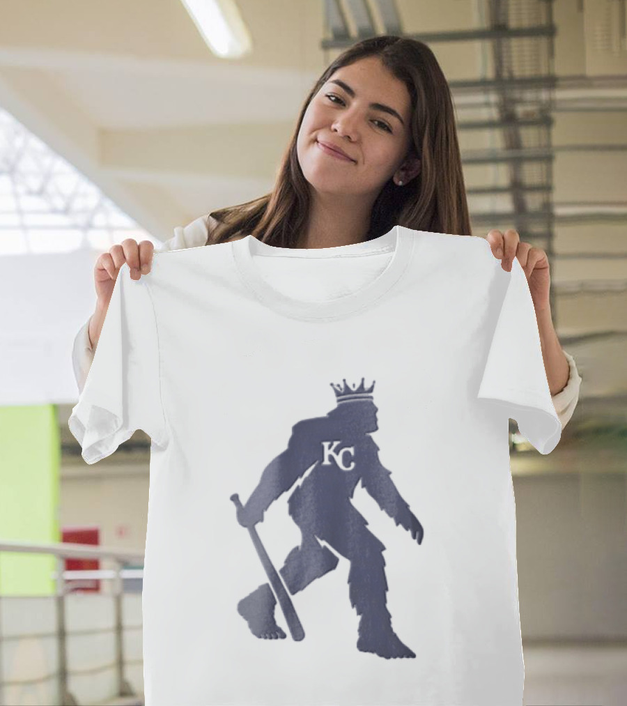 Kansas City Royals Crowned Sasquatch KC Baseball Bat T-Shirt