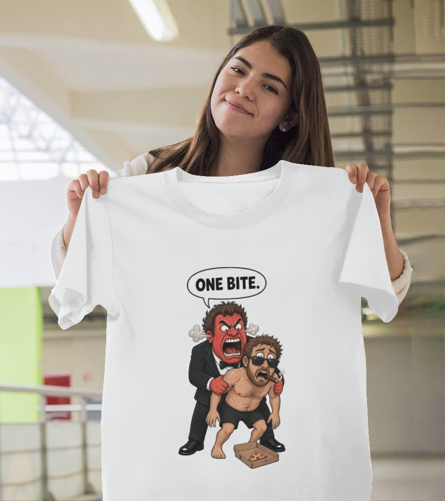 Rico Bo$co One Bite Cartoon Pizza Fan T-Shirt
