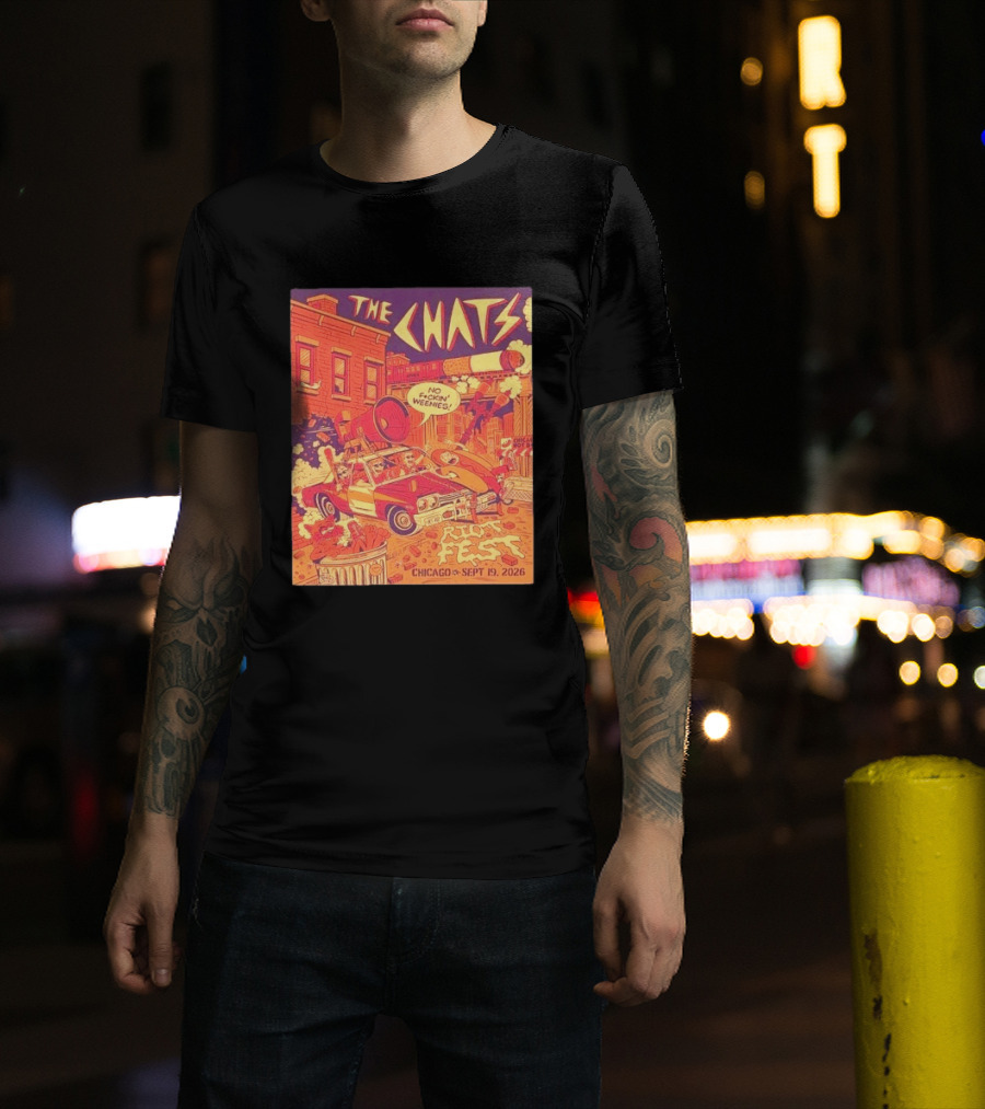 The Chats Riot Fest Chicago September 19 2026 Vintage Comic T-Shirt