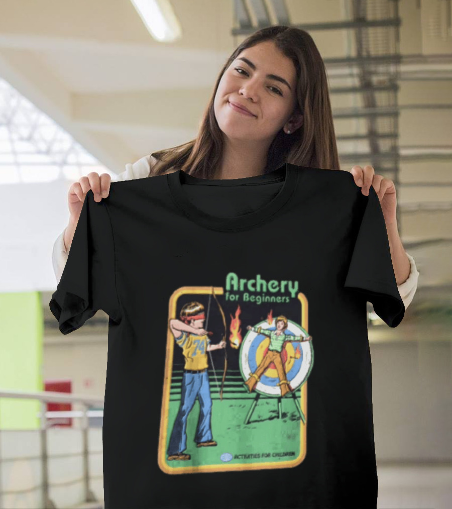 Archery For Beginners Activities For Children Vintage Target Practice T-Shirt