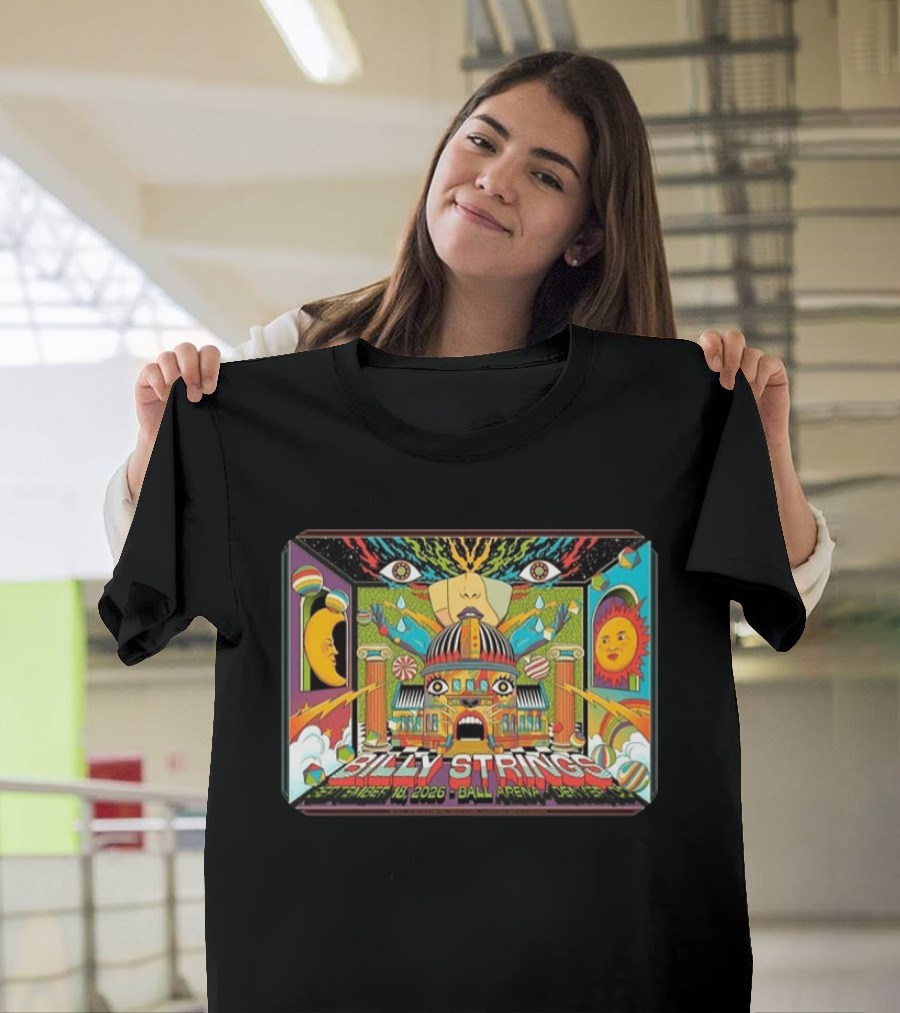 Billy Strings Ball Arena Denver September 18 2026 By Pedro Correa Psychedelic T-Shirt