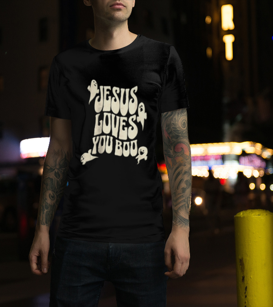 Jesus Loves You Boo Halloween Christian Ghosts T-Shirt