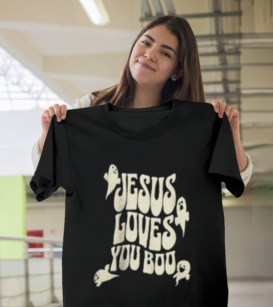 Jesus Loves You Boo Halloween Christian Ghosts T-Shirt