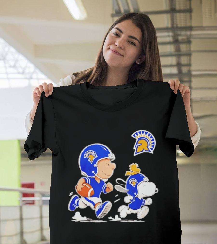 San José State Spartans Charlie Brown Woodstock Snoopy Football NCAA T-Shirt