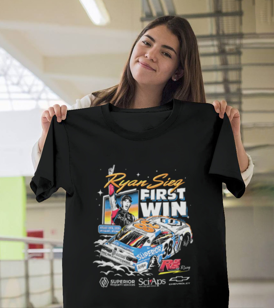 Ryan Sieg First Win August 28th 2026 Daytona Intl Speedway Superior Racing Chevrolet Stock Car Celebrating T-Shirt