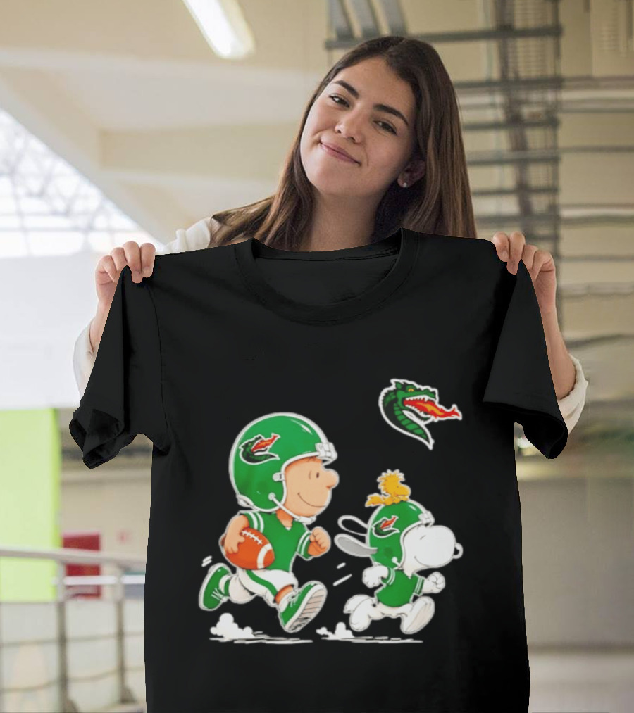 UAB Blazers Charlie Brown Woodstock Snoopy NCAA Football Collaboration T-Shirt