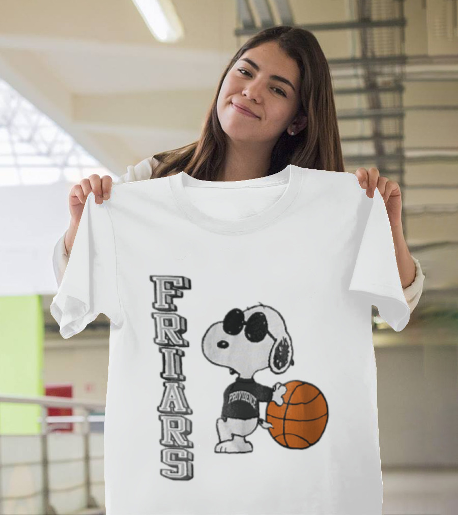 Providence Friars NCAA Snoopy Leaning Basketball Sunglasses T-Shirt