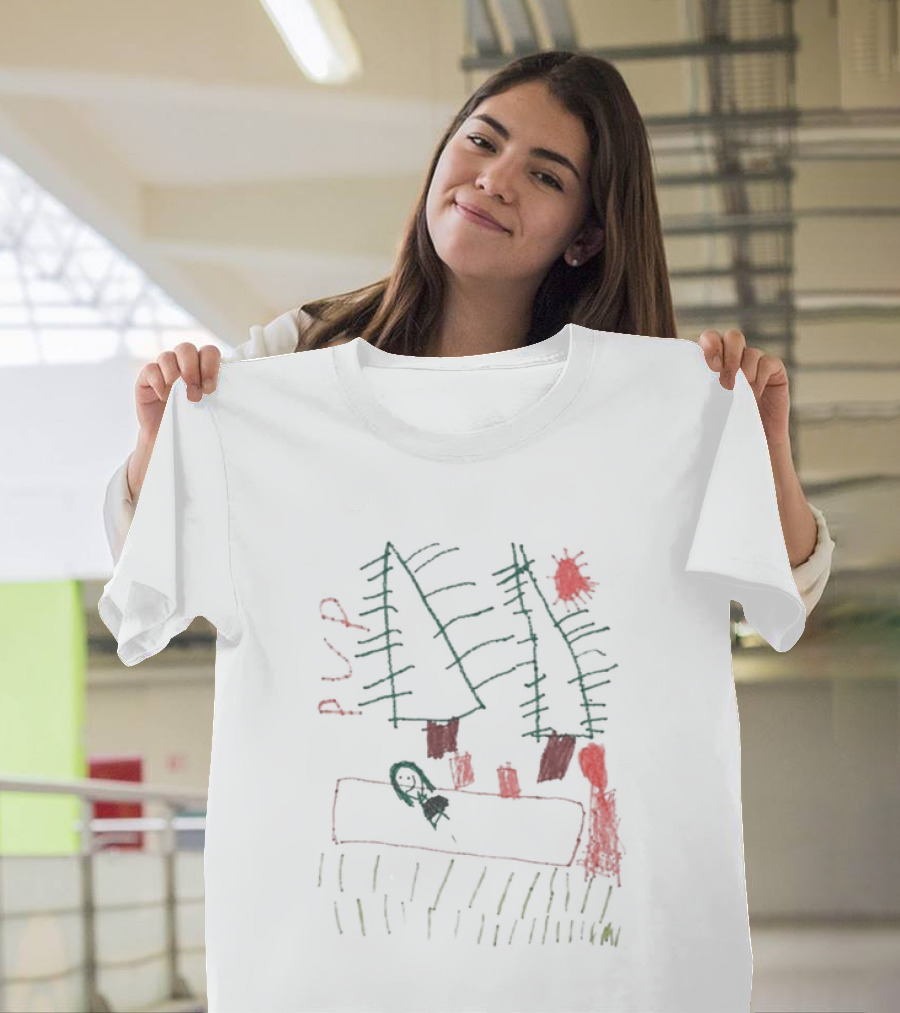 PUP The Dream Is Over Abstract Forest Sketch Sun T-Shirt