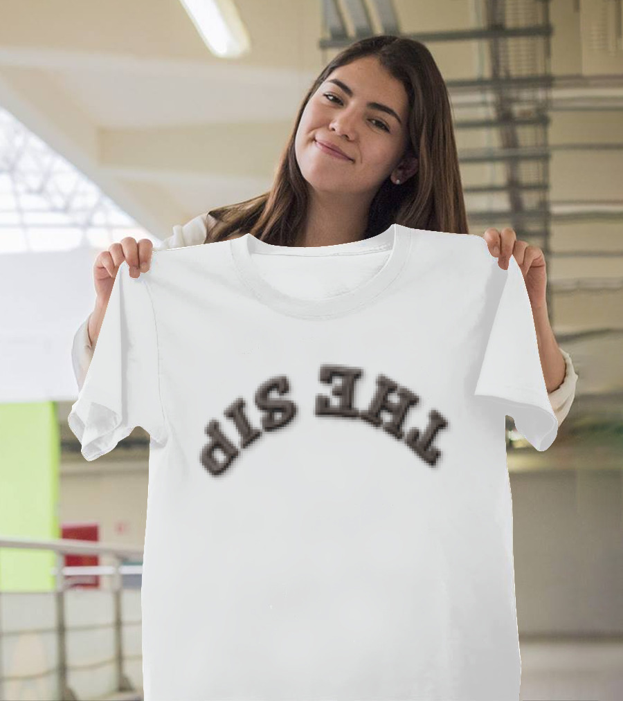 The Sip Upside Down Camouflage Brim Embroidered T-Shirt