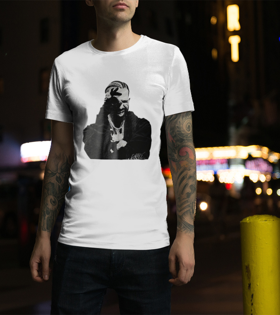 Drake Halftone Rapper Chains Gloves T-Shirt